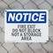 Signmission Exit Sign, Aluminum, 18 in W, 12 in H, Fire Exit Do Not Block Not A Storage Area OS-2PACK-NS-A-1218-L-12584 - alternate 3